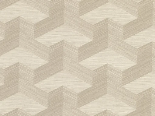 New Brewster/ASP 2829-82057 Y Knot Neutral Geometric Texture Wallpaper
