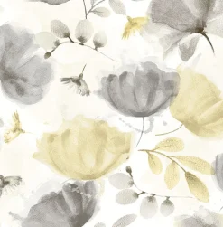 Discount Brewster 2904-25679 Zahra Grey Floral Wallpaper