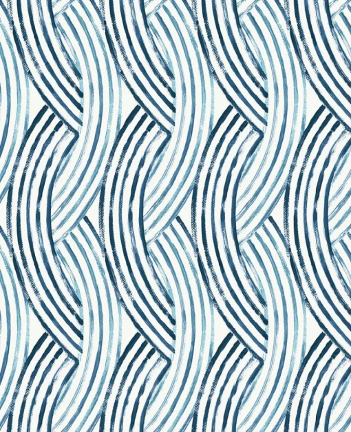 Hot Brewster/ASP 2969-26027 Zamora Blue Brushstrokes Wallpaper