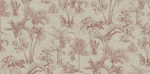 New Brewster 4044-38021-3 Zapata Merlot Tropical Jungle Wallpaper