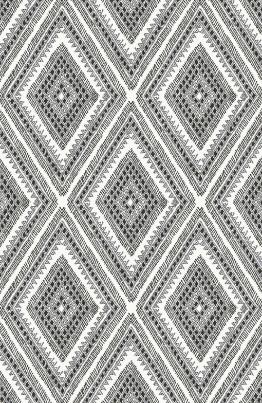 New Brewster/ASP 2969-26012 Zaya Black Tribal Diamonds Wallpaper