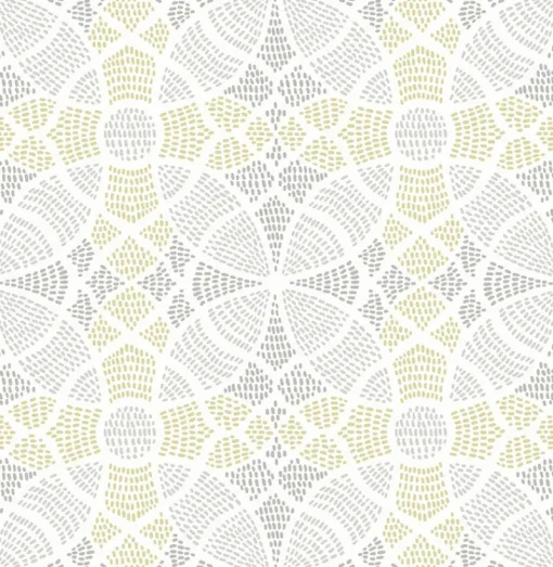 Outlet Brewster/ASP 2764-24338 Zazen Yellow Geometric Wallpaper