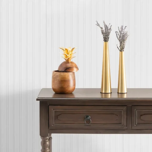 Brewster 4000-59016 Murph White Beadboard Paintable Wallpaper