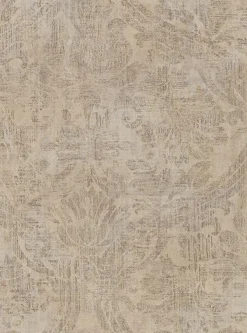 Brewster 2945-2759 Abigail Khaki Damask Wallpaper