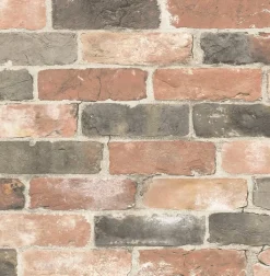 Brewster 2767-22320 Adams Multicolor Reclaimed Bricks Wallpaper