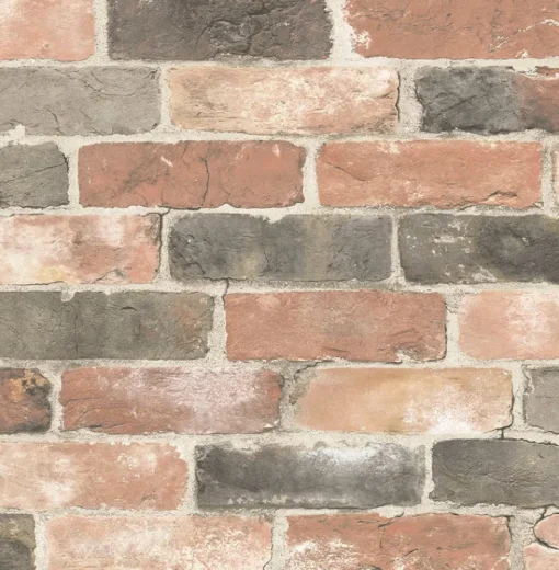 Brewster 2767-22320 Adams Multicolor Reclaimed Bricks Wallpaper