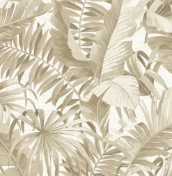 Brewster/ASP 2744-24135 Alfresco Taupe Palm Leaf Wallpaper