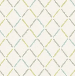 Brewster/ASP 2902-25533 Allotrope Multicolor Linen Geometric Wallpaper