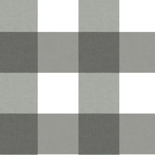 Brewster 3123-12532 Amos Charcoal Gingham Wallpaper