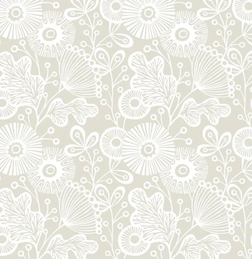Brewster/ASP 2821-25112 Ana Taupe Floral Wallpaper