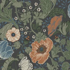 Brewster/ASP 2948-33003 Anemone Multicolor Floral Wallpaper