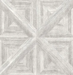 Brewster/ASP 2922-24017 Angeline White Geometric Wood Wallpaper