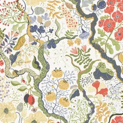 Brewster/ASP 2932-65102 Ann Green Floral Vines Wallpaper