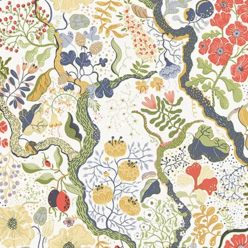 Brewster/ASP 2932-65102 Ann Green Floral Vines Wallpaper
