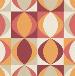 Brewster/ASP 2903-25842 Archer Red Linen Geometric Wallpaper