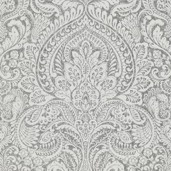 Brewster/ASP 4019-86443 Artemis Silver Floral Damask Wallpaper