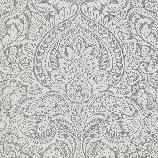 Brewster/ASP 4019-86443 Artemis Silver Floral Damask Wallpaper