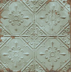 Brewster 2767-22331 Artisan Turquoise Tin Ceiling Wallpaper