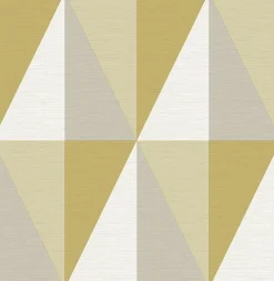 Brewster/ASP 2902-25538 Aspect Yellow Geometric Faux Grasscloth Wallpaper