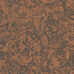 Brewster 307344 Auguste Copper Floral Wallpaper
