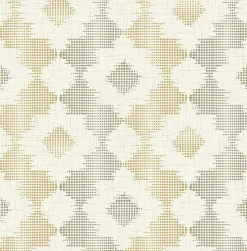 Brewster/ASP 2902-25522 Babylon Mustard Abstract Floral Wallpaper
