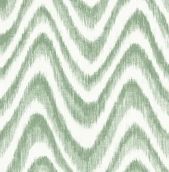 Brewster/ASP 2901-25406 Bargello Green Faux Grasscloth Wave Wallpaper
