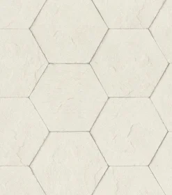 Brewster 4015-427110 Bascom Dove Stone Hexagon Wallpaper