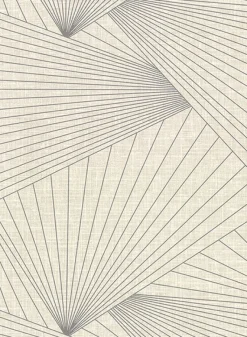Brewster 2921-50407 Berkeley Eggshell Geometric Faux Linen Wallpaper