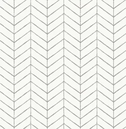 Brewster 3123-25097 Bison Dark Grey Herringbone Wallpaper