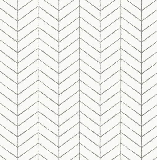 Brewster 3123-25097 Bison Dark Grey Herringbone Wallpaper