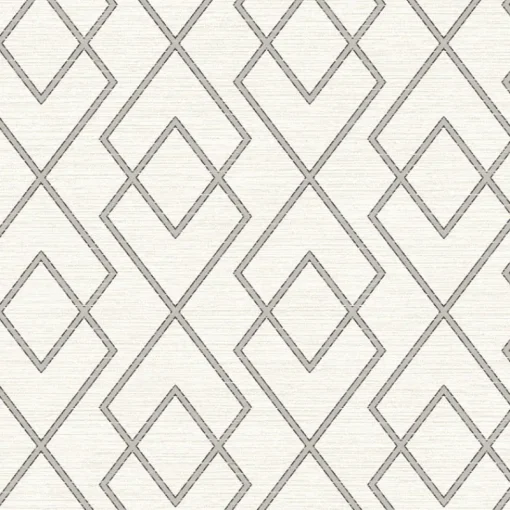 Brewster 3123-12425 Blaze Grey Trellis Wallpaper