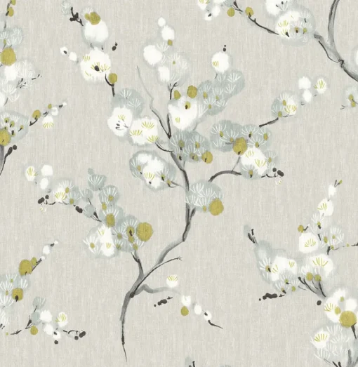 Brewster 2904-24308 Bliss Blue Floral Wallpaper