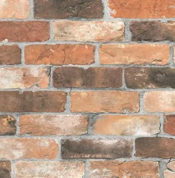 Brewster 2766-22300 Bushwick Red Reclaimed Bricks Wallpaper