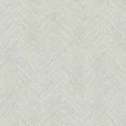 Brewster 3120-13676 Caladesi Light Grey Faux Linen Wallpaper