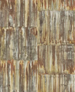 Brewster/ASP 2922-24063 Chavez Brass Patina Panels Wallpaper