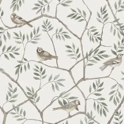 Brewster/ASP 2948-27015 Crossbill Off-White Branches Wallpaper