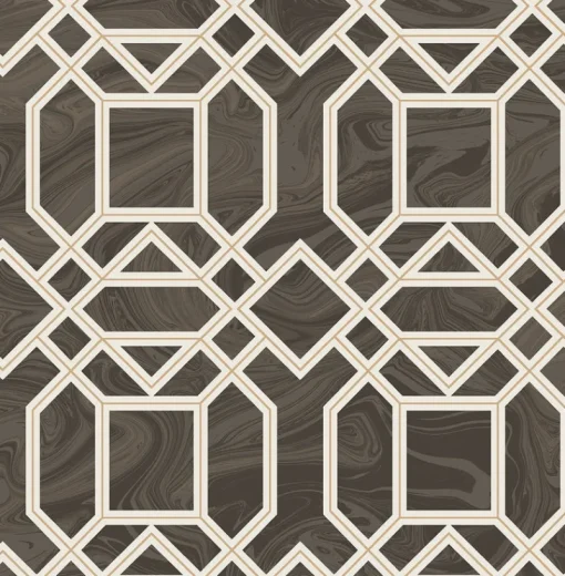 Brewster/ASP 2763-24221 Daphne Brown Trellis Wallpaper