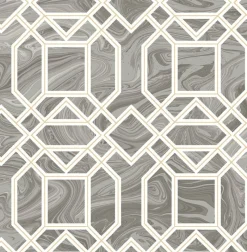 Brewster/ASP 2763-24245 Daphne Grey Trellis Wallpaper