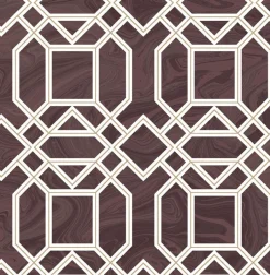 Brewster/ASP 2763-24223 Daphne Maroon Trellis Wallpaper