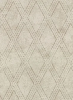 Brewster 2921-51005 Dartmouth Taupe Faux Plaster Geometric Wallpaper