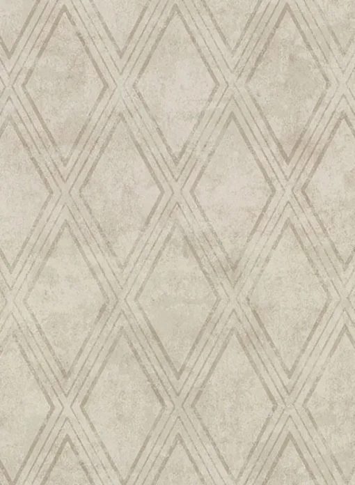 Brewster 2921-51005 Dartmouth Taupe Faux Plaster Geometric Wallpaper