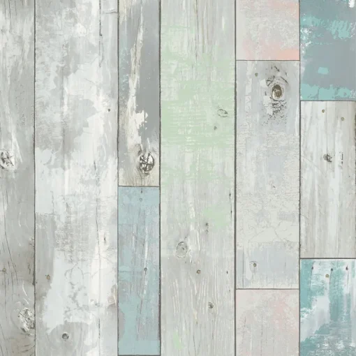 Brewster/ASP 2540-20416 Deena Turquoise Distressed Wood Wallpaper