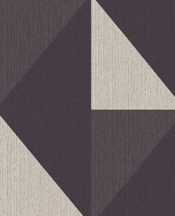 Brewster 395823 Diamond Black Tri-Tone Geometric Wallpaper