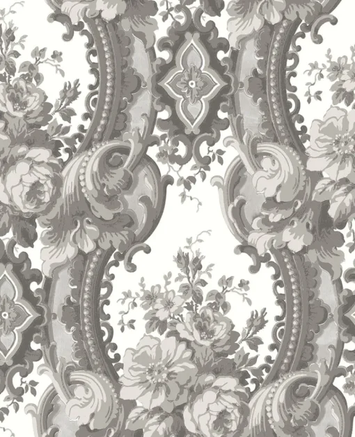 Brewster/ASP 2763-24217 Dreamer Grey Damask Wallpaper