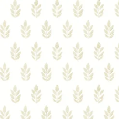 Brewster 3122-11305 Ervic Blue Leaf Block Print Wallpaper