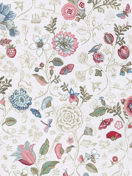 Brewster 375000 Espen Bone Floral Wallpaper