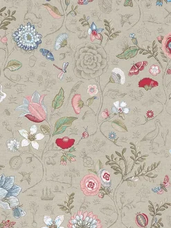 Brewster 375001 Espen Khaki Floral Wallpaper