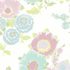 Brewster/ASP 4081-26325 Essie Pastel Painterly Floral Wallpaper