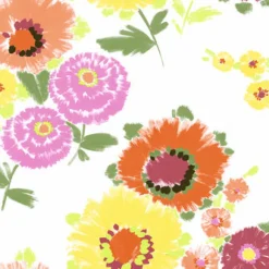 Brewster/ASP 4081-26323 Essie Yellow Painterly Floral Wallpaper