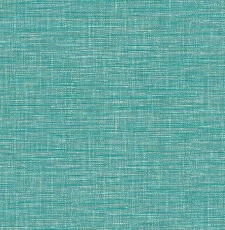Brewster/ASP 2744-24118 Exhale Teal Faux Grasscloth Wallpaper